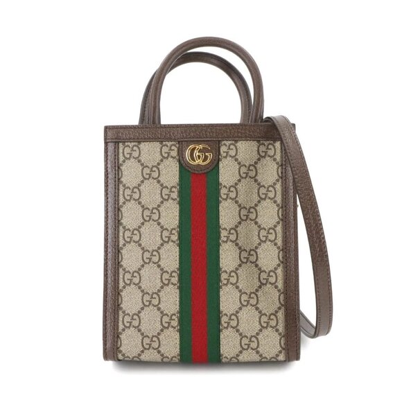 GUCCI Ophidia 2way Hand Shoulder Bag GG Supreme Beige - Picture 1 of 10